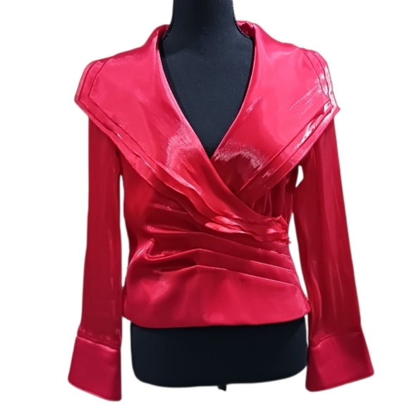VTG Jessica Howard Evenings Organza Blouse - Picture 1 of 11